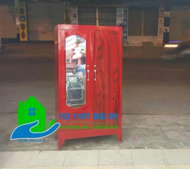 Tủ sắt quần áo ngang 0.9m cao 1m8 02