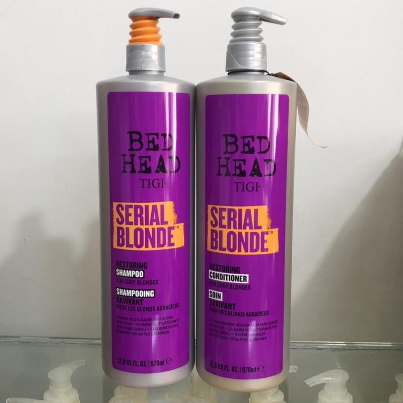 BỘ DẦU GỘI XẢ TIGI SERIAL BLOND CHO TÓC NHUỘM TẨY SÁNG USA [MÀU TÍM]