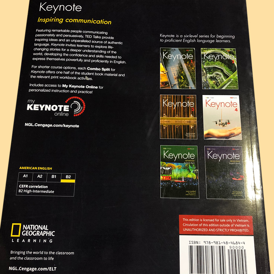 [Hàng thanh lý miễn đổi trả] Keynote 4B: Student Book with MyKeynoteOnline (American English) (VietNam Edition)