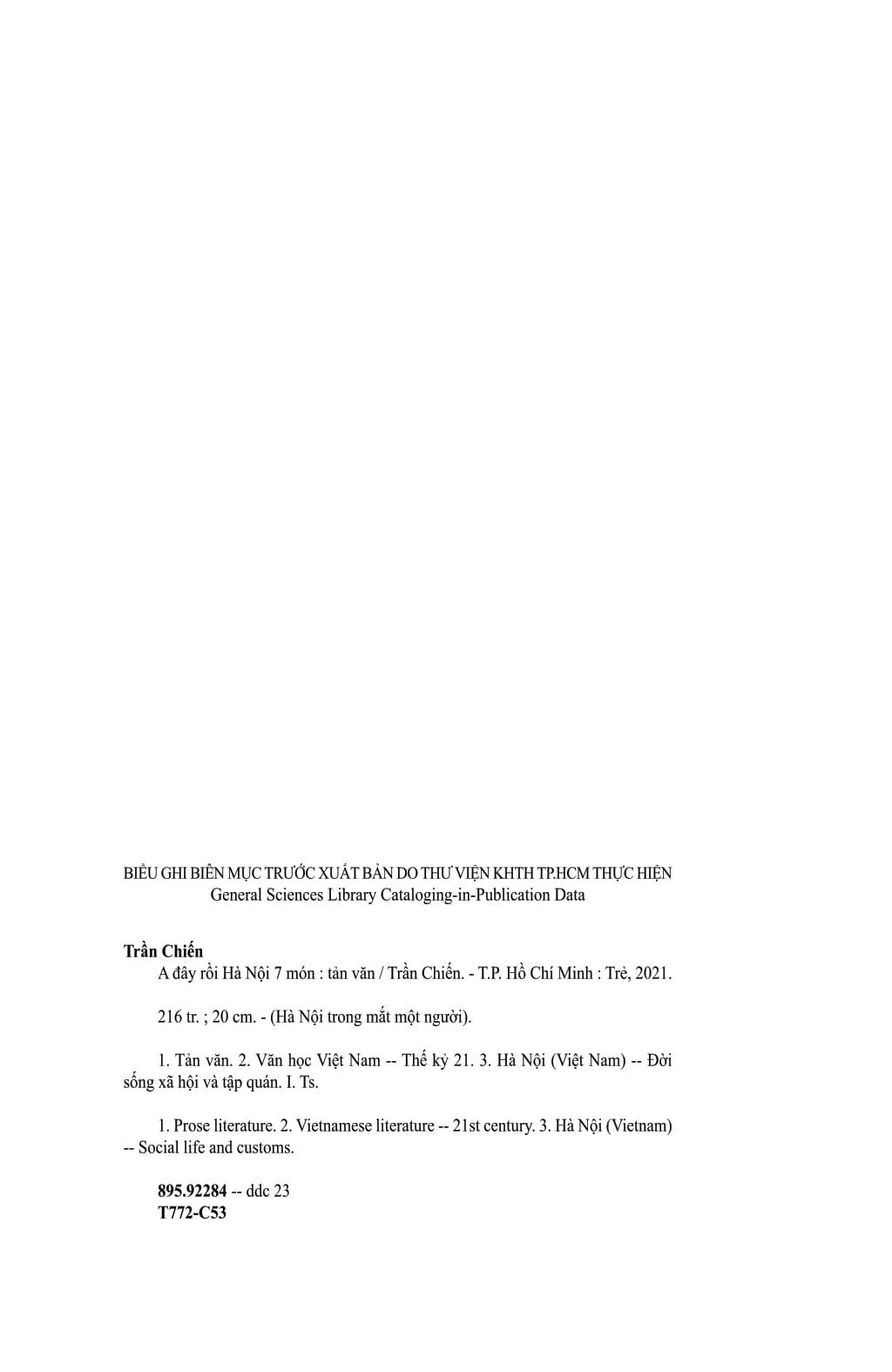 Sách A Đây Rồi Hà Nội 7 Món (Tản Văn)