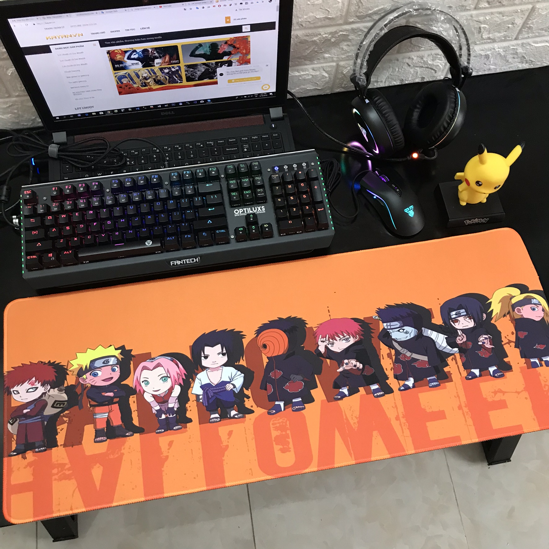 Miếng Lót Chuột, Bàn Di Chuột, mouse pad anime Naruto cỡ lớn (80x30x0.3)