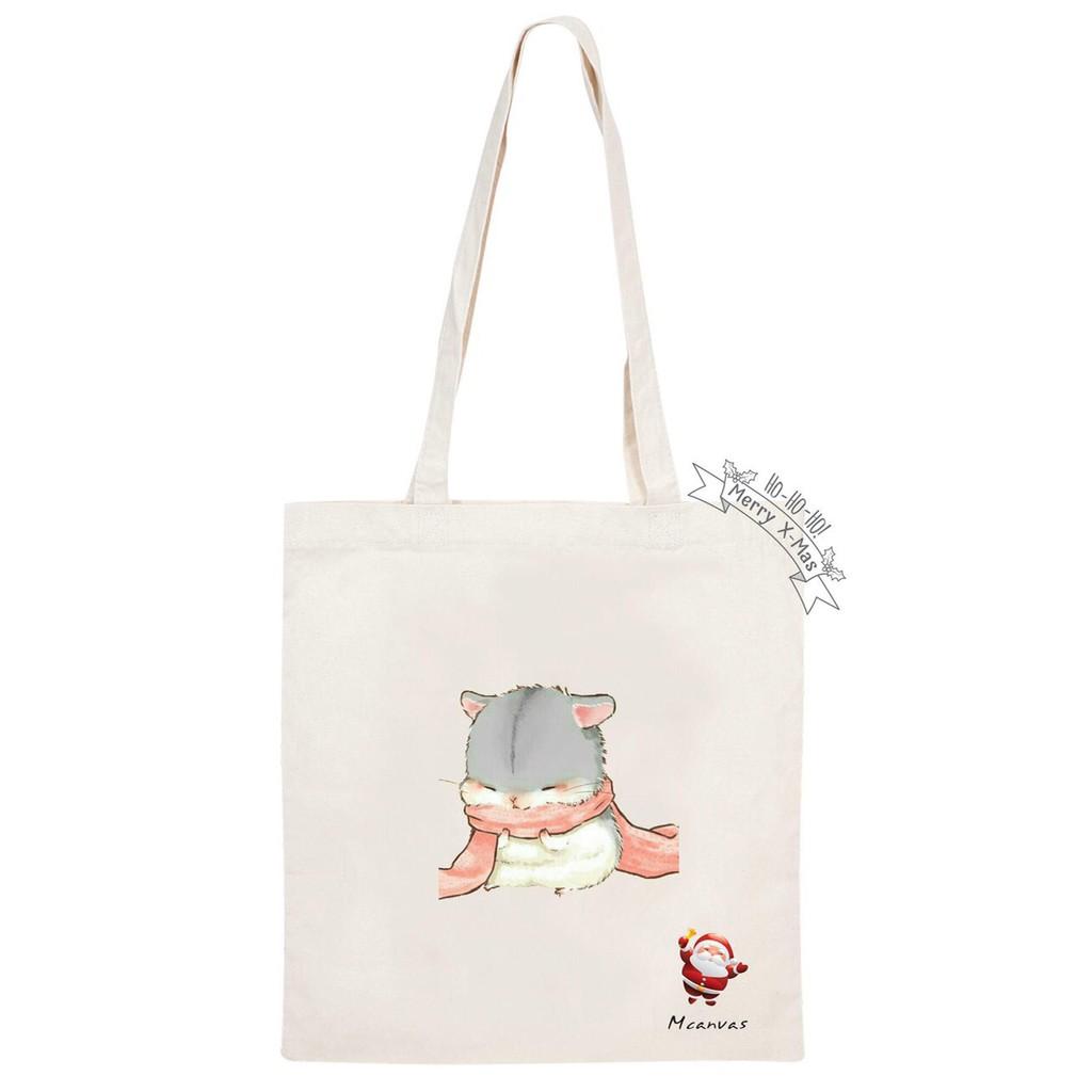 Túi vải bố canvas tote đựng đồ quần áo đeo vai thời trang nhỏ giá rẻ