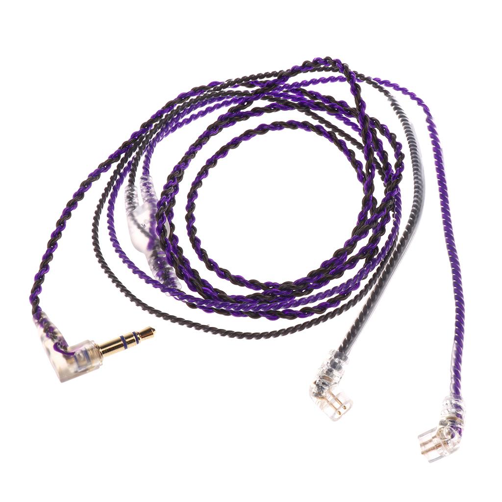 3.5mm Audio Cable Repair Braided Update Cord for Shure Earphone Colorful