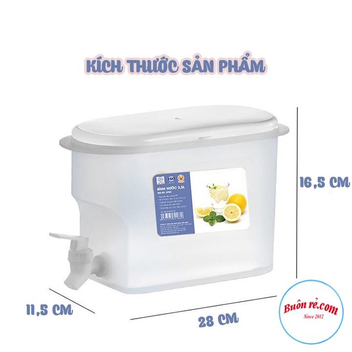Bình đựng nước 3,5L Việt Nhật (6785) - Bình có vòi đựng nước trà, nước trái cây để trong tủ lạnh tiện lợi