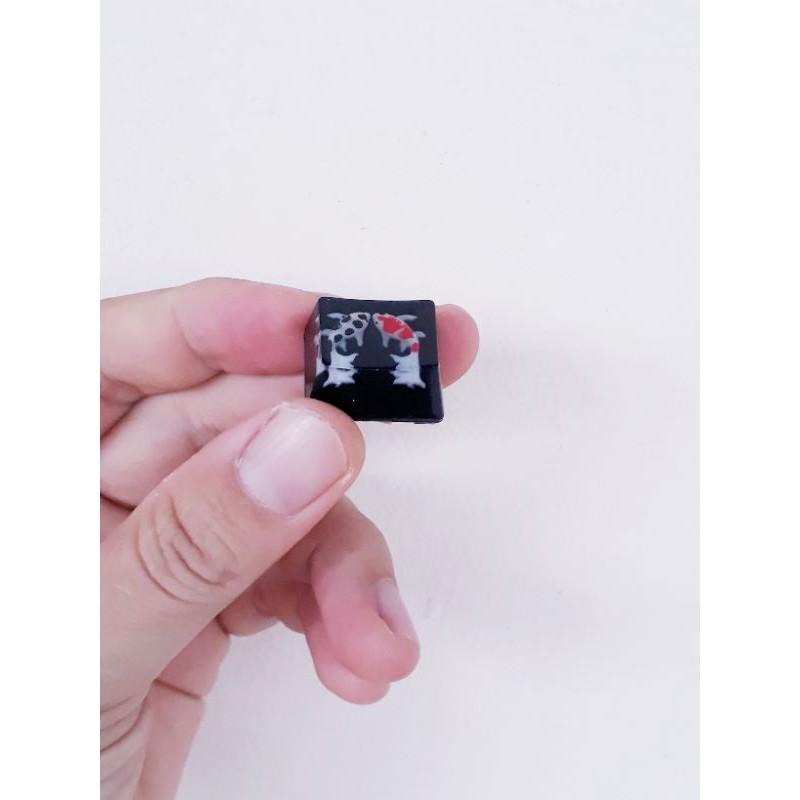 Keycap artisan song koi 1.25u trang trí bàn phím cơ gaming