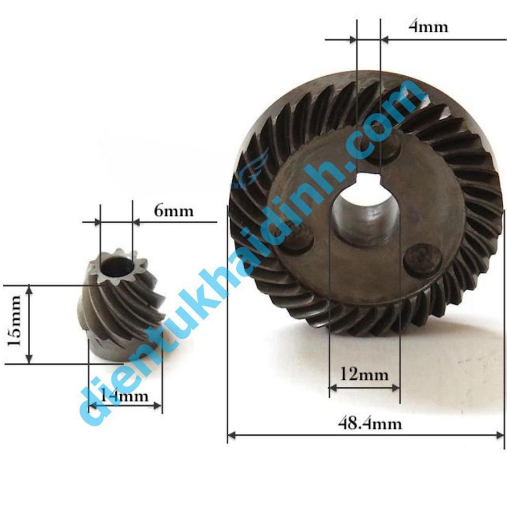 bộ côn bánh răng xoắn ốc lỗ trục 6mm kde4646