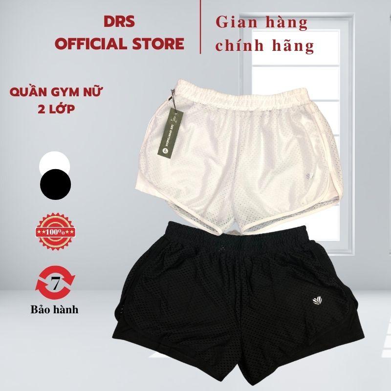 Quần short tập gym nữ DRS, quần đùi 2 lớp tập thể thao nữ AVQ07 thoáng mát, thiết kế độc, lạ, đẹp, hiếm