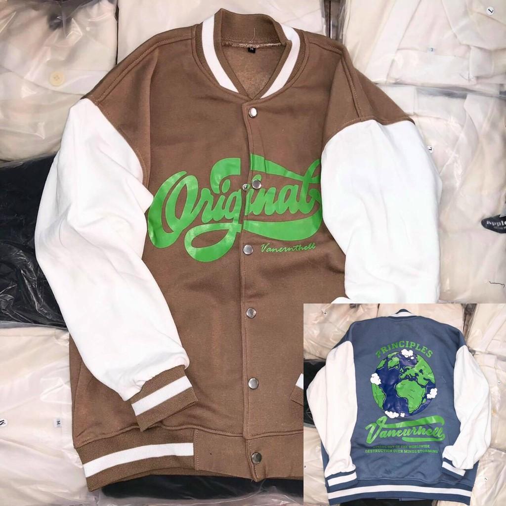 Áo Khoác Cardigan Nỉ Bông In TRÁI ĐẤT Unisex Nam Nữ Form Rộng Ulzzang KUN