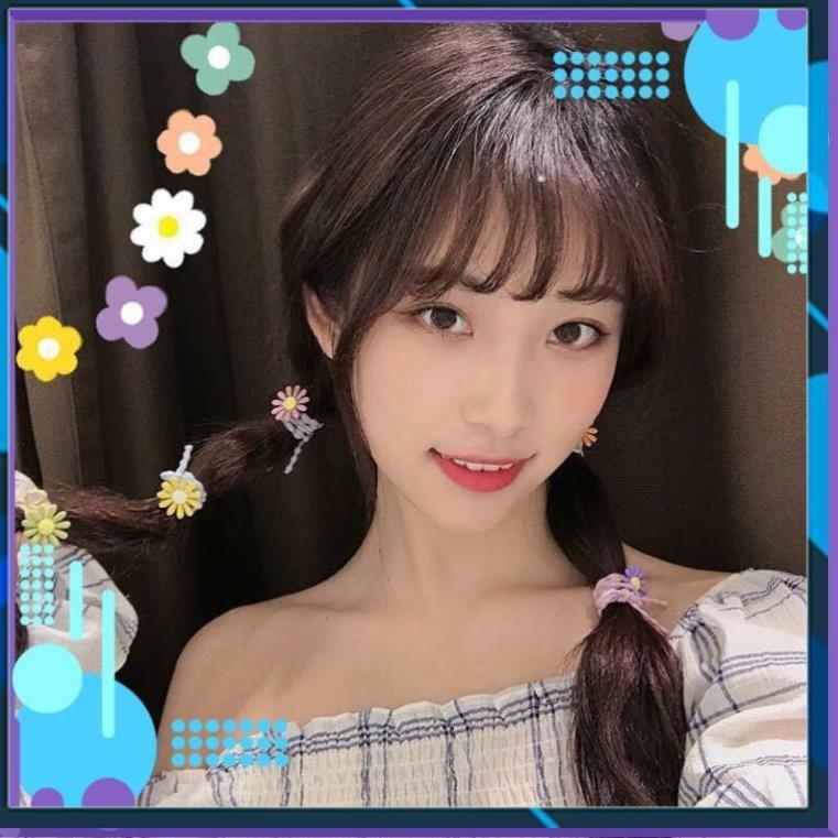 Dây buộc tóc trang trí hoa cúc trẻ trung cho nữ