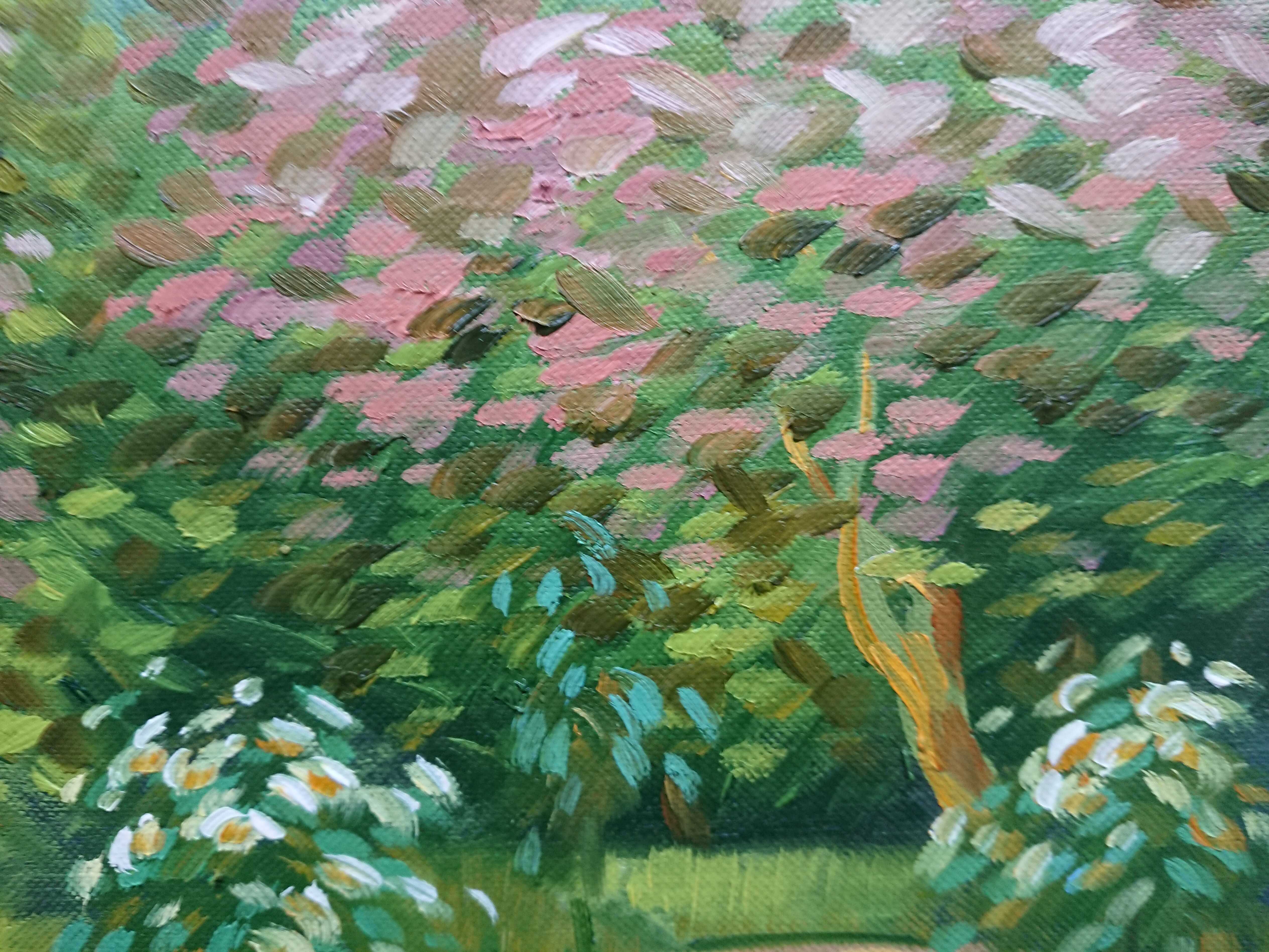 Tranh Sơn Dầu Vẽ Tay 30x40cm - Thì Thầm Mùa Xuân (Monet)