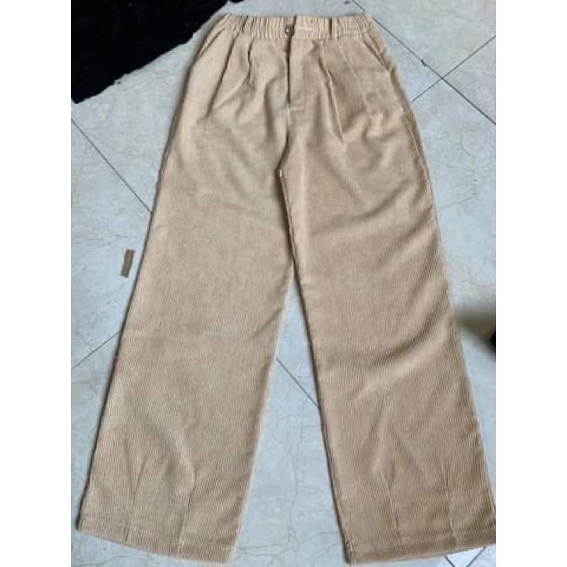 Quần culottes ống rộng nhung chất siêu đỉnh