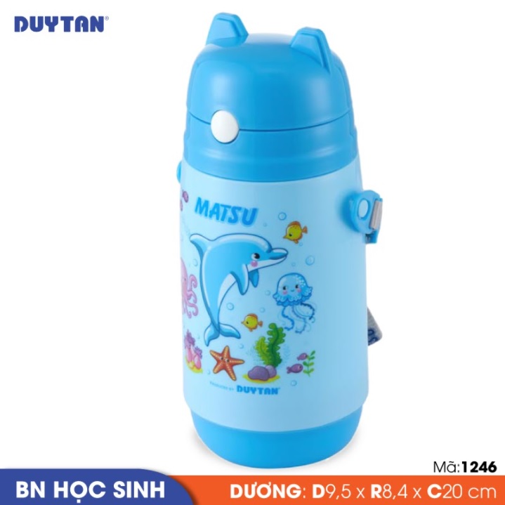 Bình nước học sinh nhựa Duy Tân Matsu 400ml - 12811 - Giao màu ngẫu nhiên - Hàng chính hãng