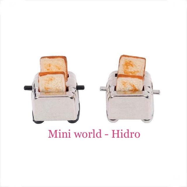 Mô hình máy nướng bánh mì mini trang trí nhà búp bê Bb Baboliy