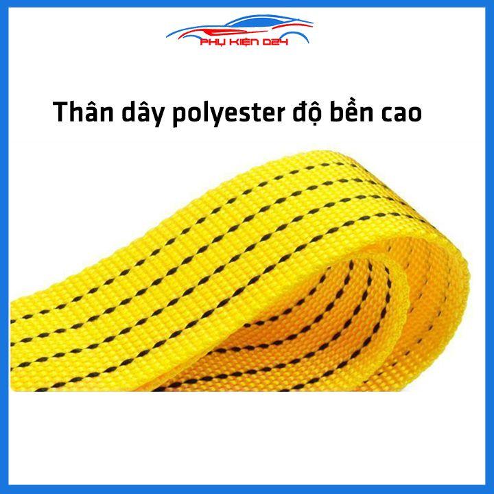Cáp vải cứu hộ ô tô 4m 3 tấn siêu bền hỗ trợ trường hợp khẩn cấp