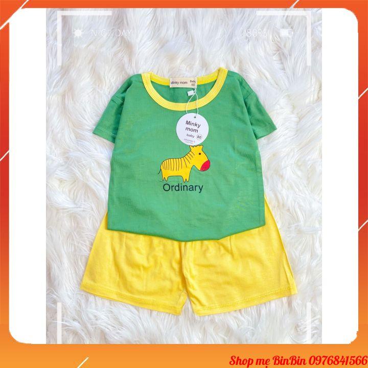 Bộ cộc tay Minky Mom chuẩn thun lạnh loại 1 siêu mềm mịn, thoáng mát cho bé từ 5 tới 17kg (Minky BB)
