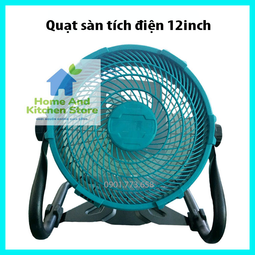 Quạt sàn tích điện sạc pin 6ah-18v cao cấp - quạt tích điện chân quỳ