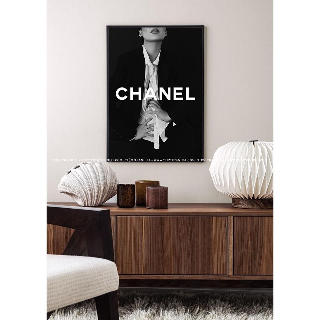 Tranh treo tường decor, Tiệm Tranh 91, tranh thương hiệu thời trang, tặng kèm đinh treo, in theo yêu cầu