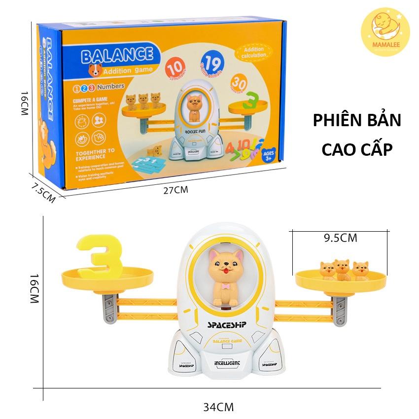 Đồ Chơi Học Toán Giáo Dục Sớm - Bàn Cân Toán Học Thông Minh Phiên Bản Cao Cấp Size To Hình Mèo Chó Vũ Trụ Ếch Cú