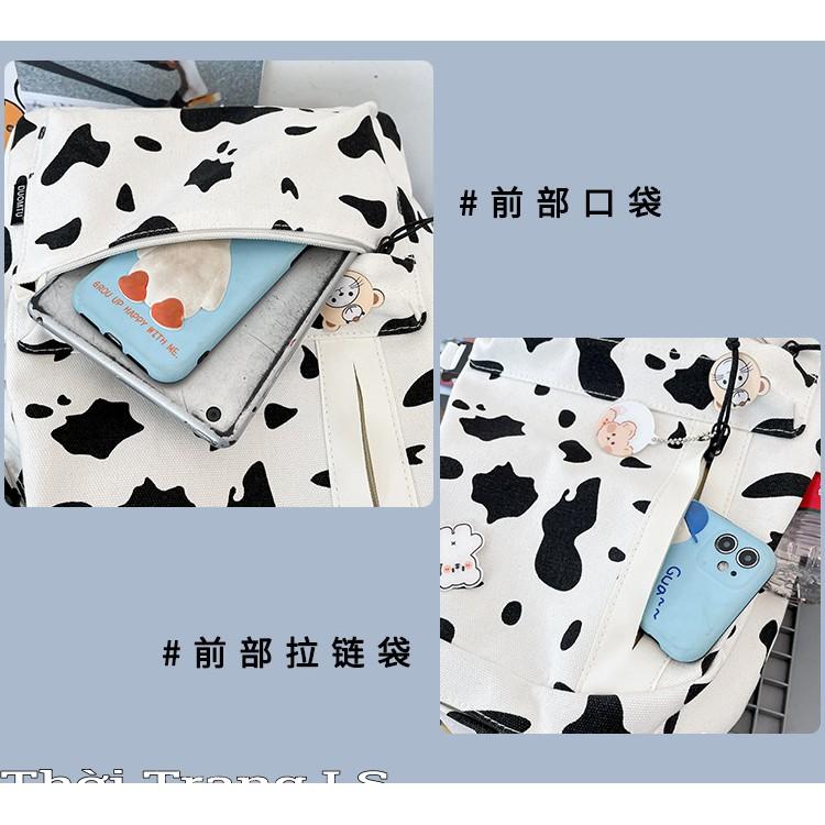Hàng Cao Cấp Tặng Sticker BALO Bò Sữa Thời Trang HQ Đi Học Đi Du Lịch HOT 2021 BL 05