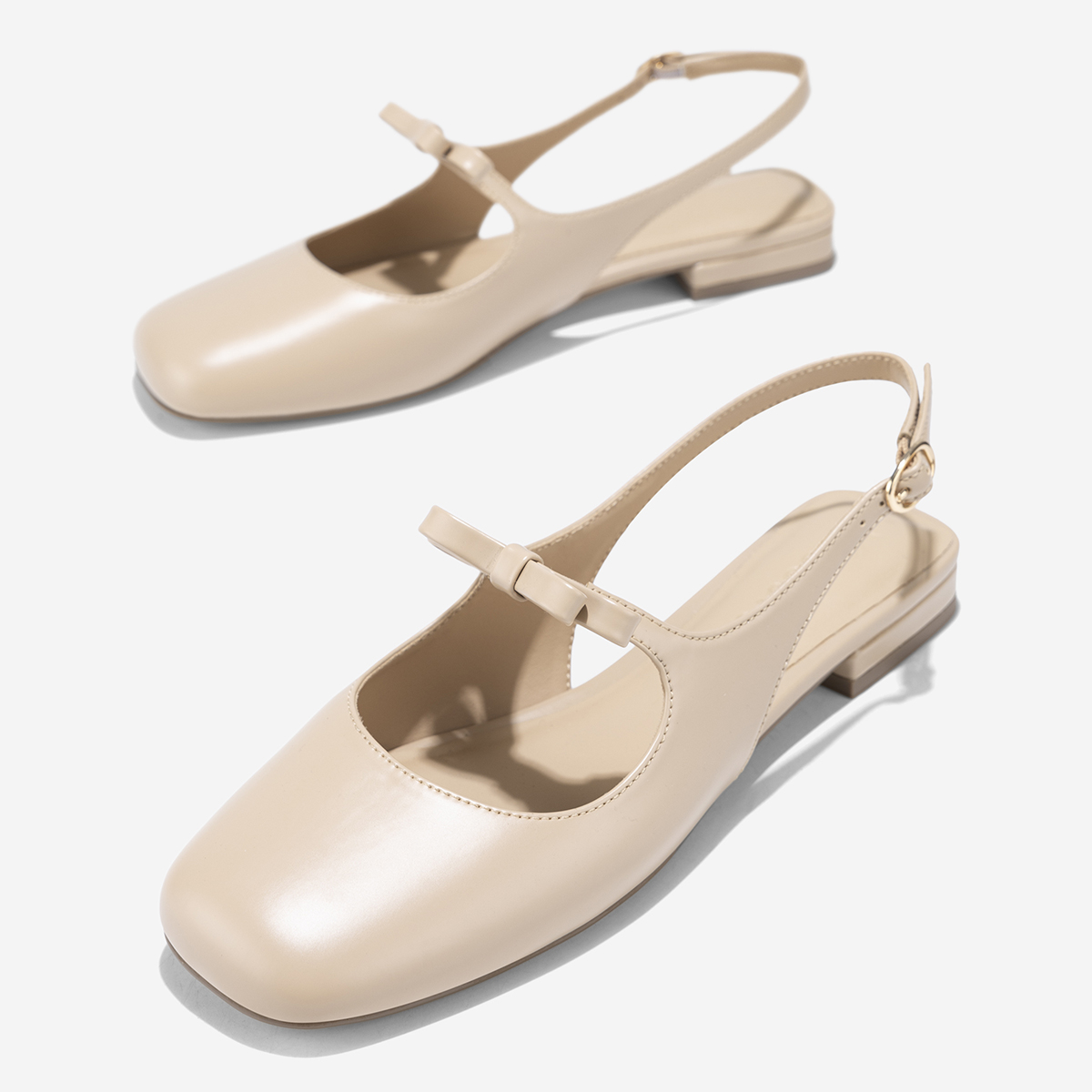 Vascara Giày Slingback Quai Nơ Cách Điệu - BMN 0669