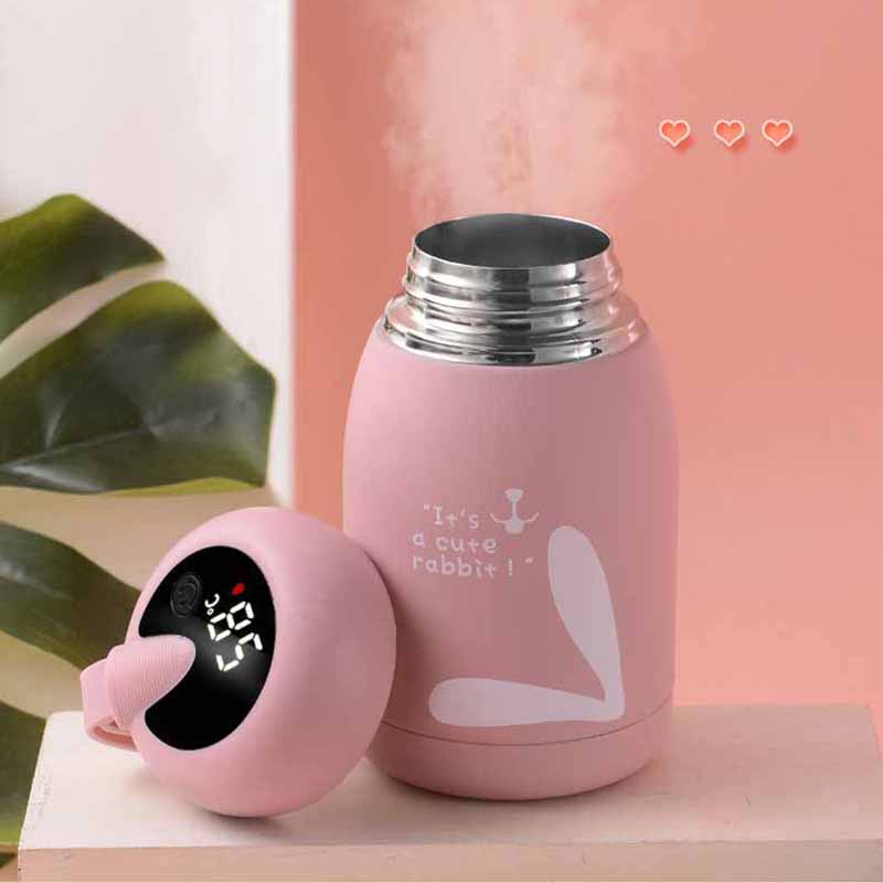 320Ml Giữ Nhiệt Màu Thép Không Gỉ 304 Nước Nhiệt Độ Màn Hình LED Hiển Thị Bình Giữ Nhiệt Cà Phê Máy Hút Bình Trà Sữa Trẻ Em Quà Tặng