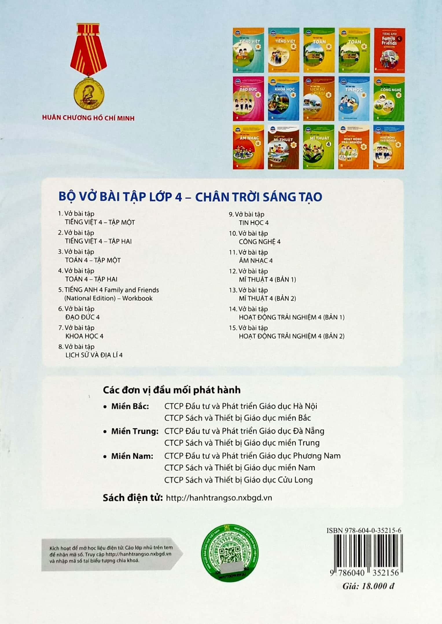 Vở Bài Tập Tiếng Việt 4 - Tập 2
