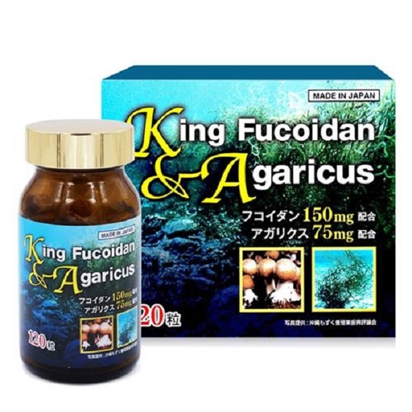 viên uống King Fucoidan Agaricus - Hỗ trợ ngăn ngừa bệnh ung thư (Hộp 120 viên)