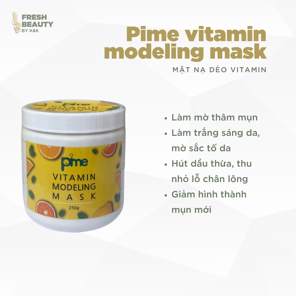 Mặt nạ dẻo Pime Vitamin Modeling Mask hỗ trợ sáng da mờ thâm nám, hạn chế mụn, dầu thừa