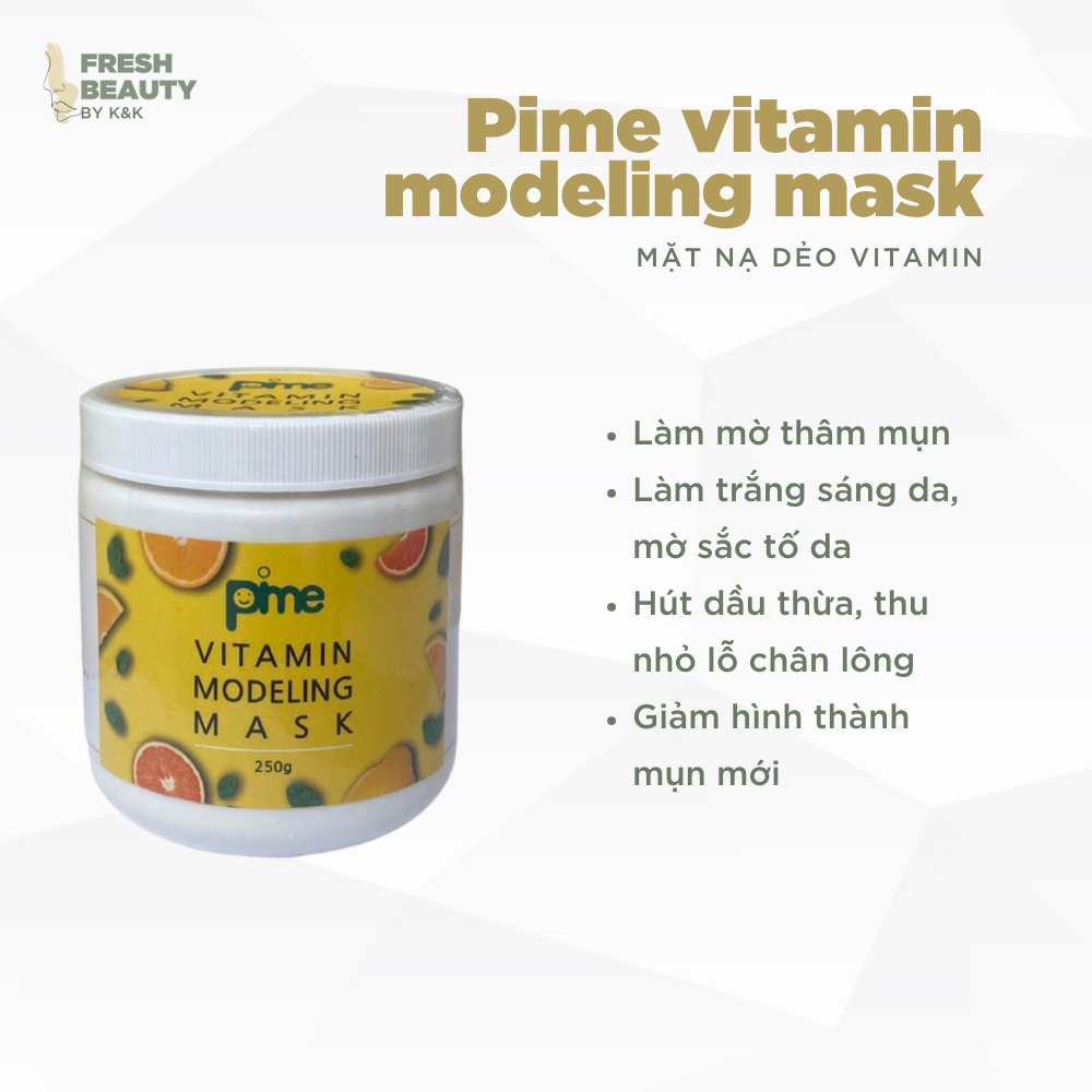 [Size lớn] Mặt nạ dẻo Pime Vitamin Modeling Mask hỗ trợ sáng da mờ thâm nám, hạn chế mụn, dầu thừa