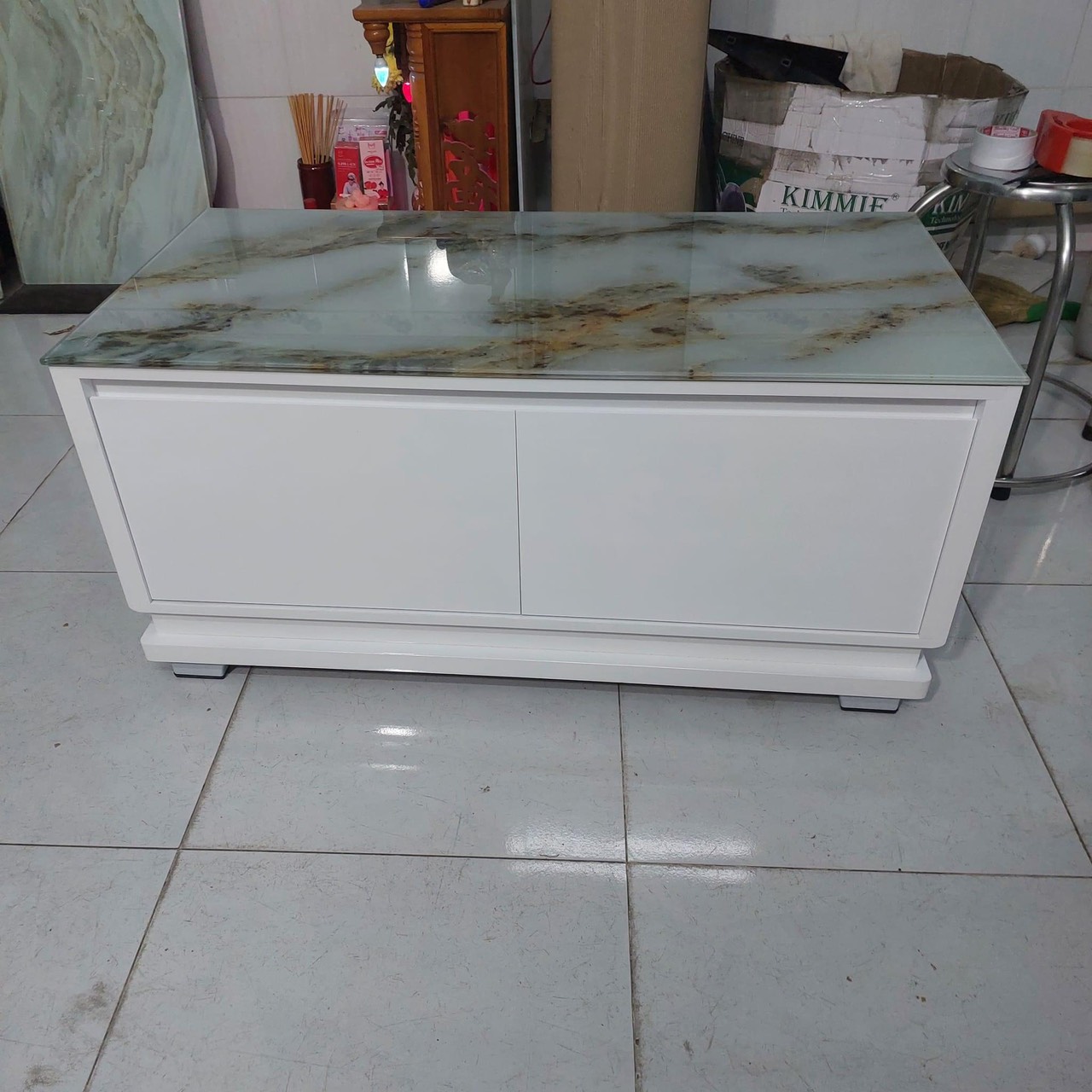 Bàn trà Tundo mặt kính 50 x 100 x 45 cm nhiều mẫu