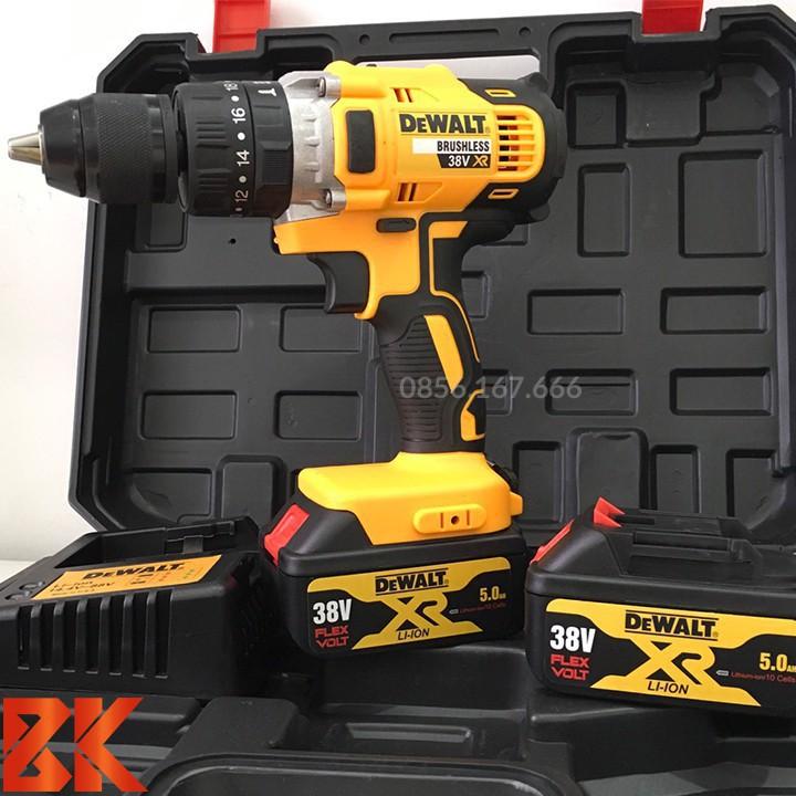 Máy Khoan Bê tông DEWALT 38V - Pin 10 CELL – Máy bắt vít (TẶNG 1 Mũi Khoan) – Không chổi than - 100% Lõi Đồng