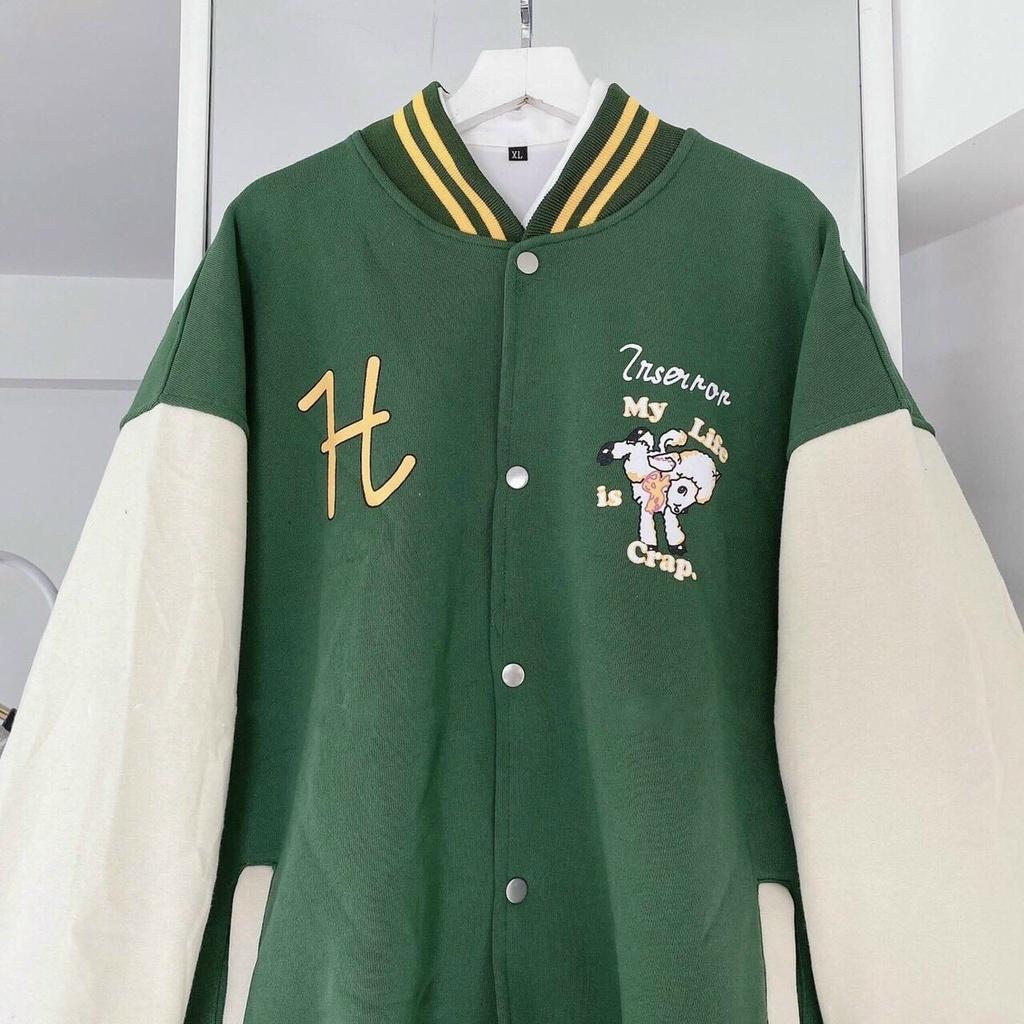 Áo Khoác Cardigan Bomber Chất Nỉ Bông My Life Is Crap/Cừu Form Rộng Unisex Nam Nữ Ulzzang, Áo Khoác Bomber 2020 form rộng Unisex chất nỉ dày dặn