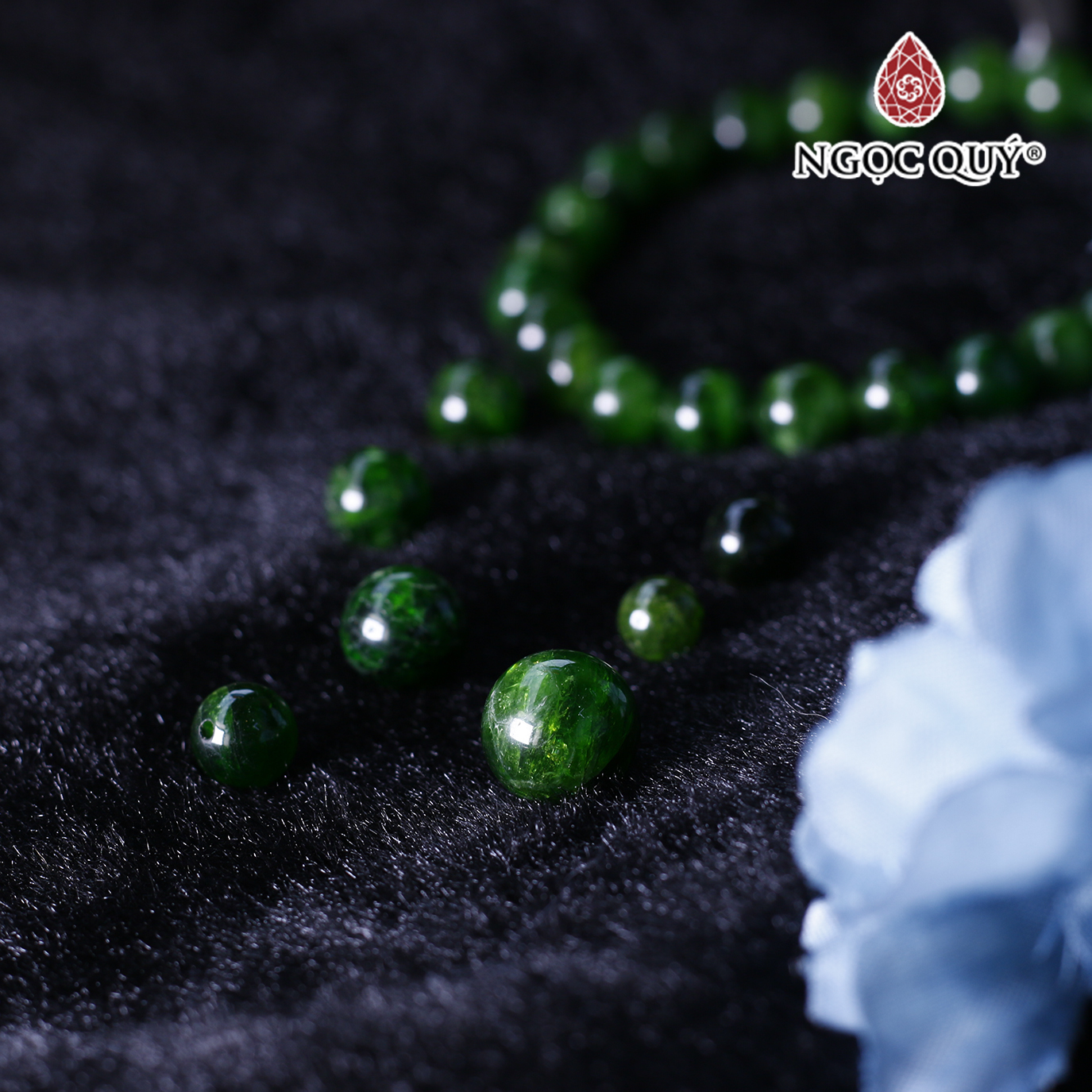 Hạt lẻ đá Diopside mệnh hỏa, mộc - Ngọc Quý Gemstones