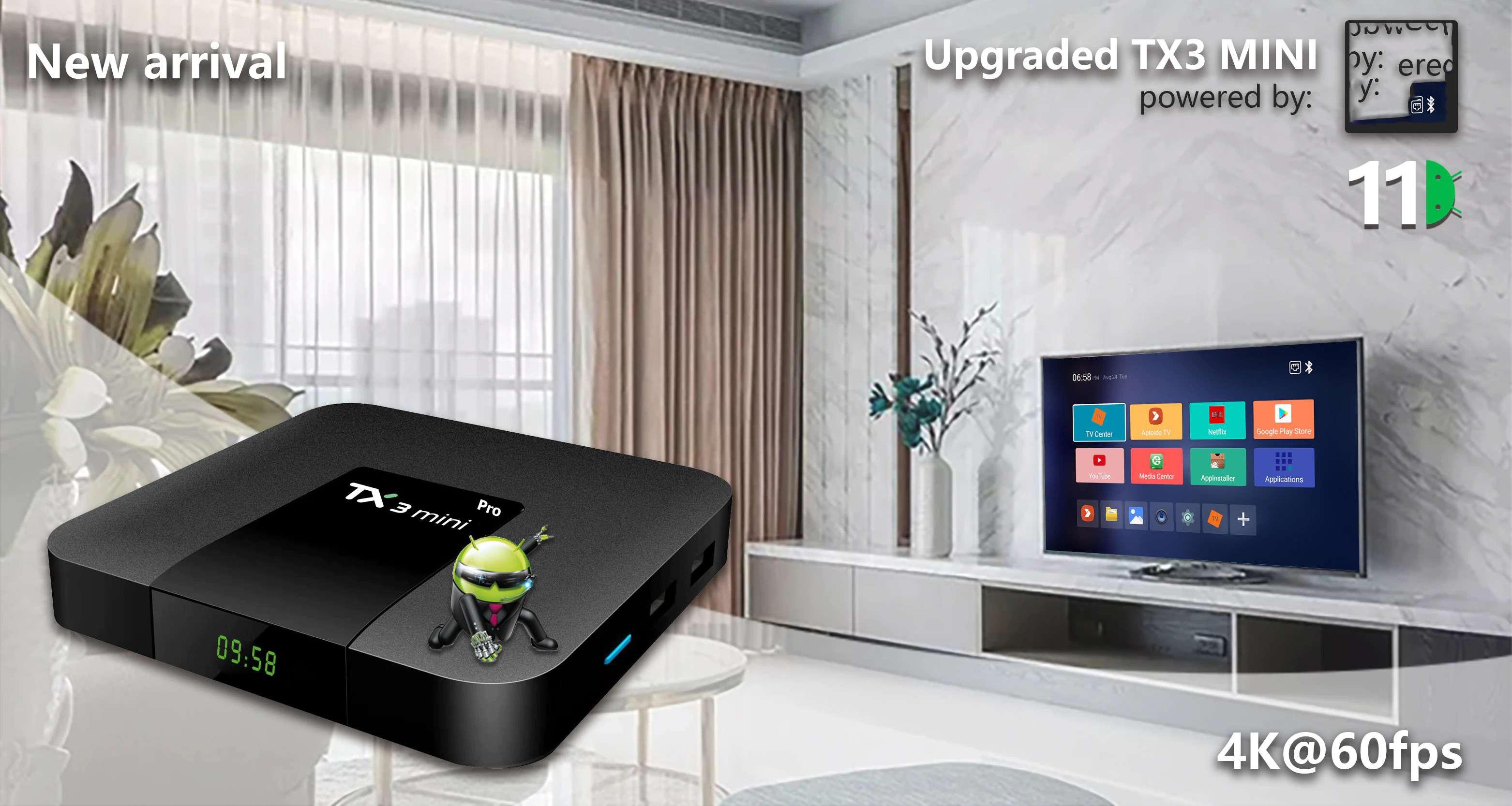 TX3 mini Pro có điều khiển cử chỉ và giọng nói tiếng việt Ram 2G Rom 16G bluetooth wifi kép 2 băng tần cài sẵn chương trình truyền hình cáp và xem phim HD miễn phí vĩnh viễn Hàng nhập khẩu