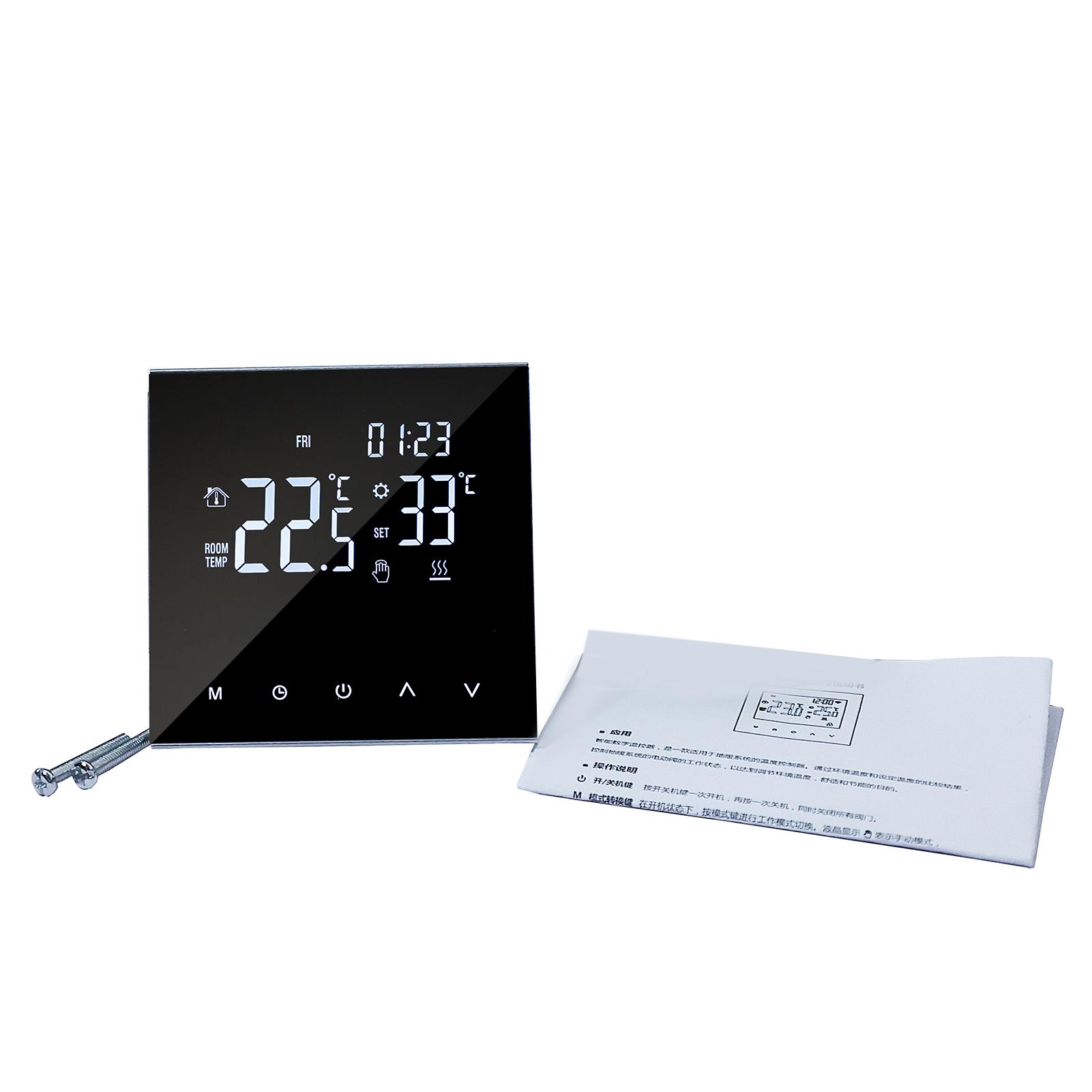 WIFI Smart Heating Thermostat Digital Temperature Controller Mobile Phone APP Control Touchscreen LCD Display Week Programmable Water Floor Heating & Gas Boiler Thermostat Anti-freeze for Home School Office Hotel SmartLife APP Control