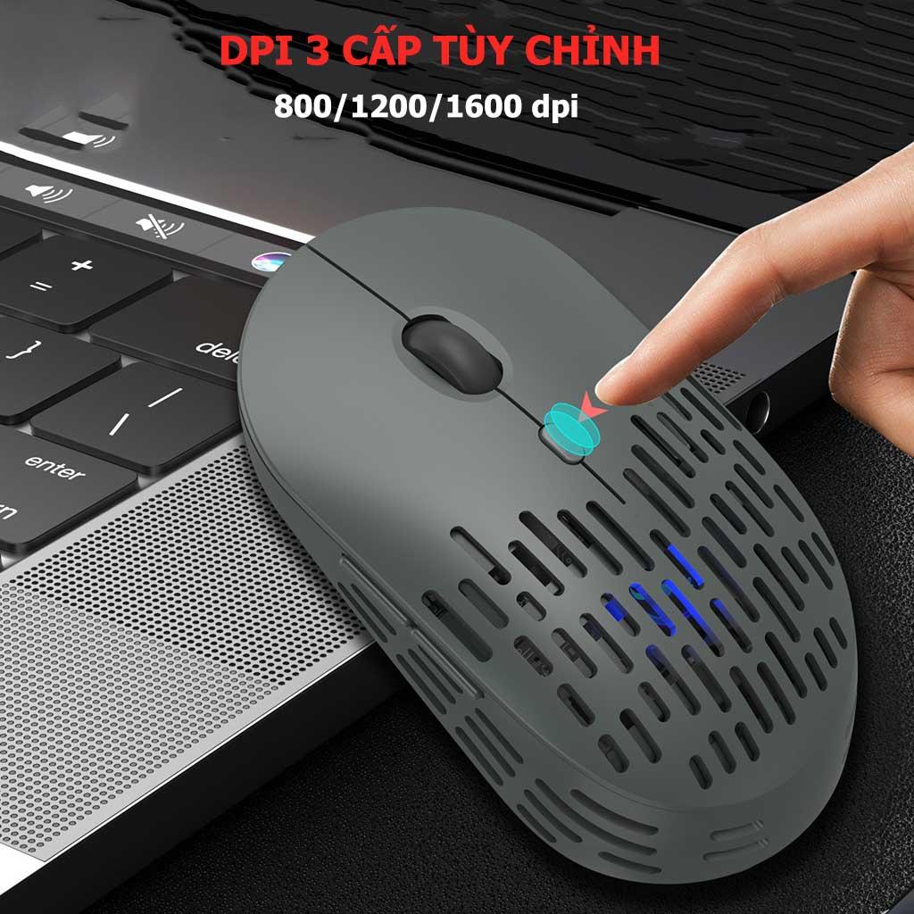 Chuột không dây HXSJ T38 sạc điện, chống ồn, kết nối USB không dây 2.4G, siêu nhạy - hàng chính hãng