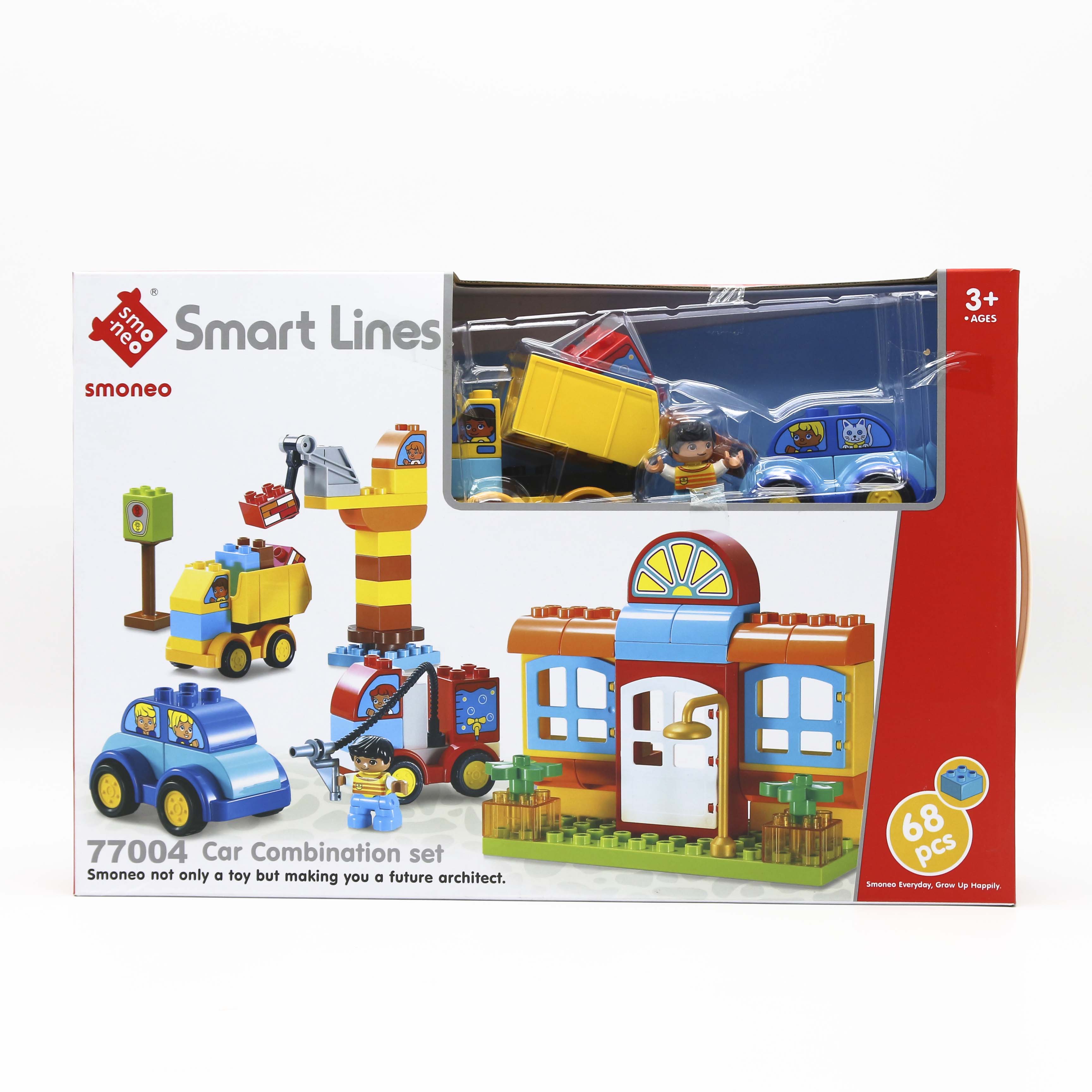 Bộ đồ chơi lắp ghép Smoneo Lego Duplo phương tiện cứu hộ giao thông - 68 mảnh ghép Toyshouse - 77004