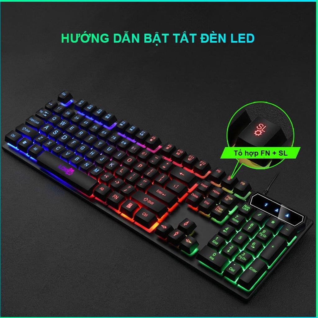 Bàn phím máy tính Gaming RGB LDK V4 - Bàn phím máy tính có dây chơi game chuyên nghiệp, chế độ LED RGB, chống nước