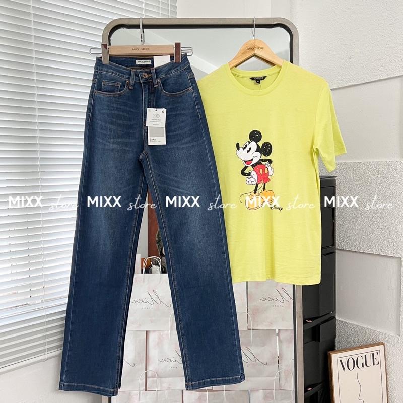 Áo Thun Nữ Topten mickey xuất hàn chất cotton mềm mịn phom suông rộng thoải mái