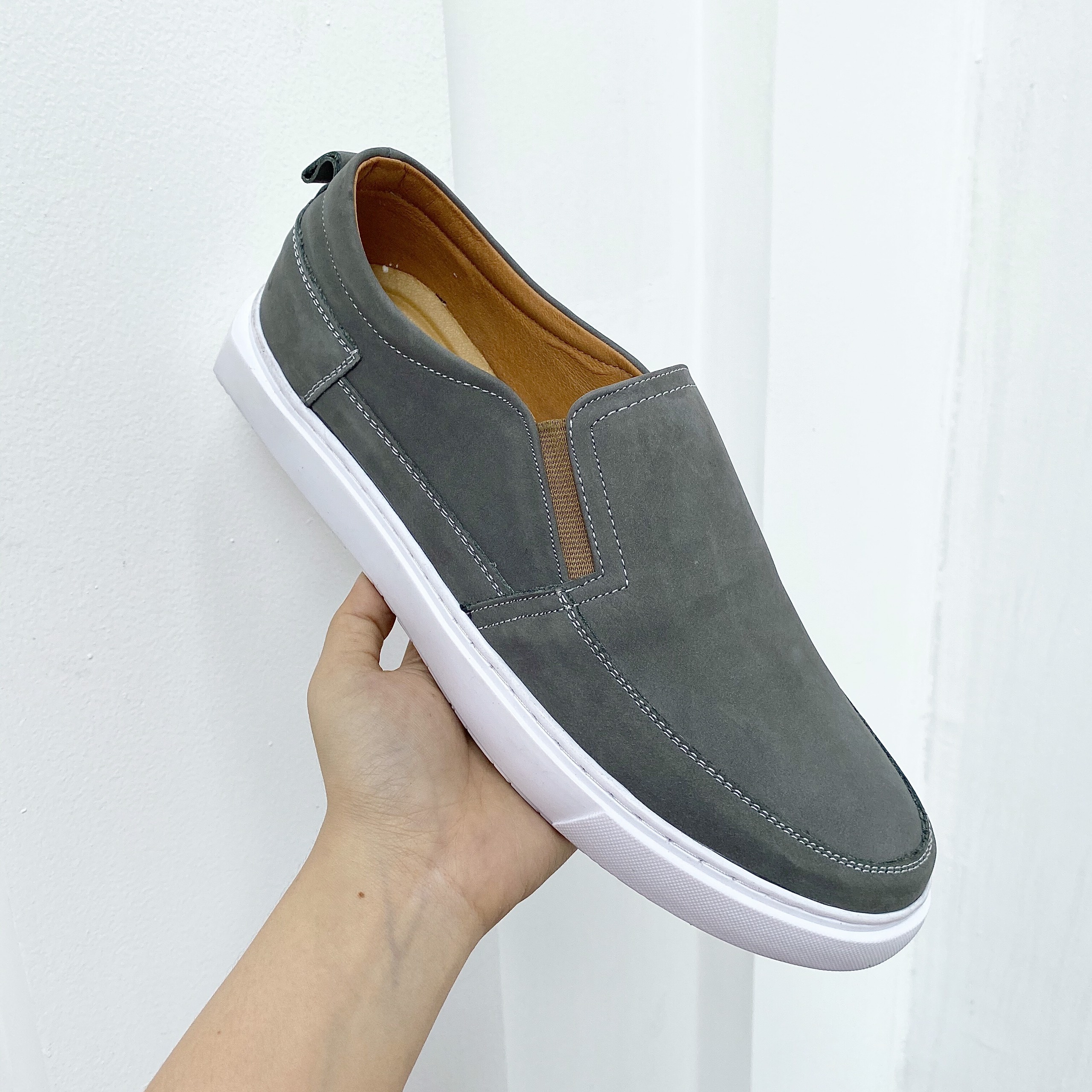 Giày Lười Nam Da Bò Thật 100% - Slip-On Da Nam Tefoss HN747