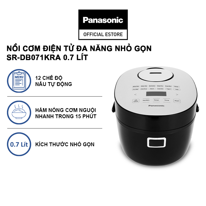 Nồi cơm điện tử đa năng nhỏ gọn Panasonic SR-DB071KRA 0.7 lít - Hàng chính hãng