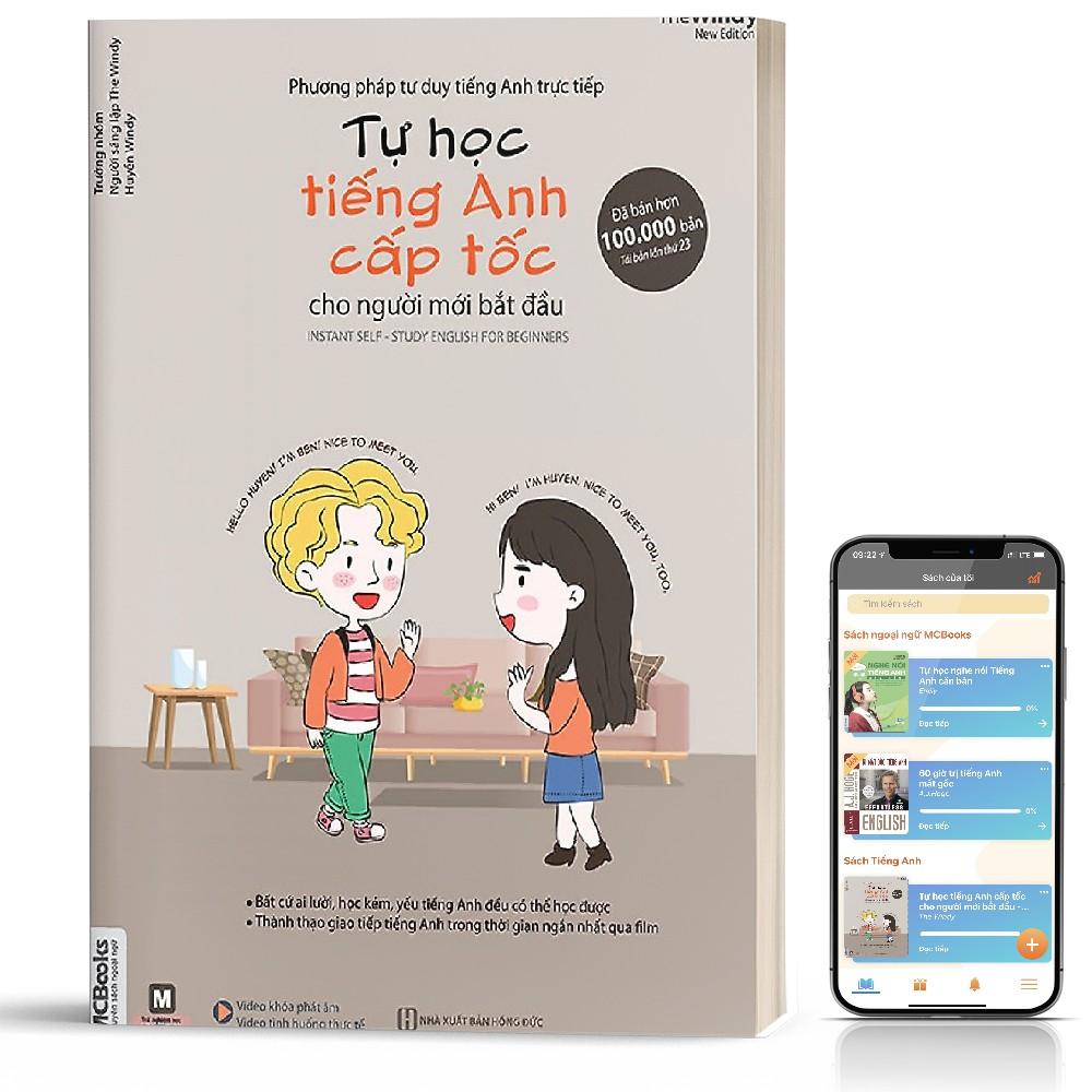 Sách - Tự Học TIếng Anh Cấp Tốc Cho Người Mới Bắt Đầu Phiên Bản 4 Màu - Kèm App Học Online