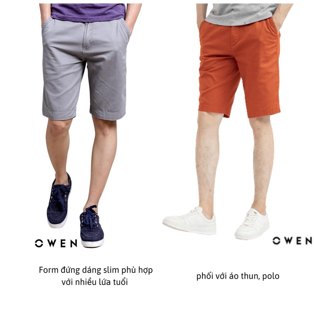 Combo ưu đãi quần short nam kaki Owen 7 màu chất liệu vải cotton cao cấp co giãn trẻ trung dáng slimfit năng động