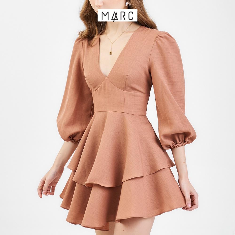 Đầm nữ MARC FASHION tay lửng cổ tim 2 tầng FANH052922