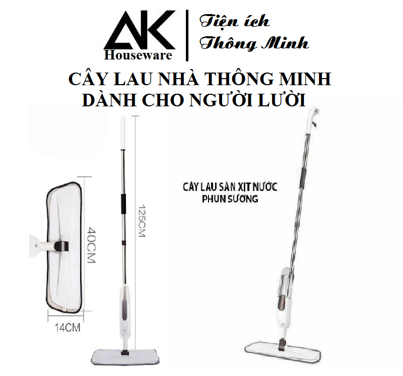 Cây lau nhà thông minh xịt nước dạng phun sương