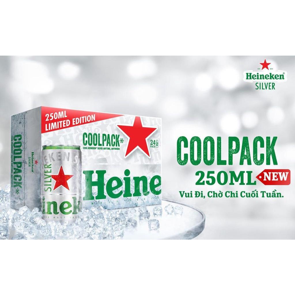 Bia Heineken Silver Lon 250ml - 24 Lon