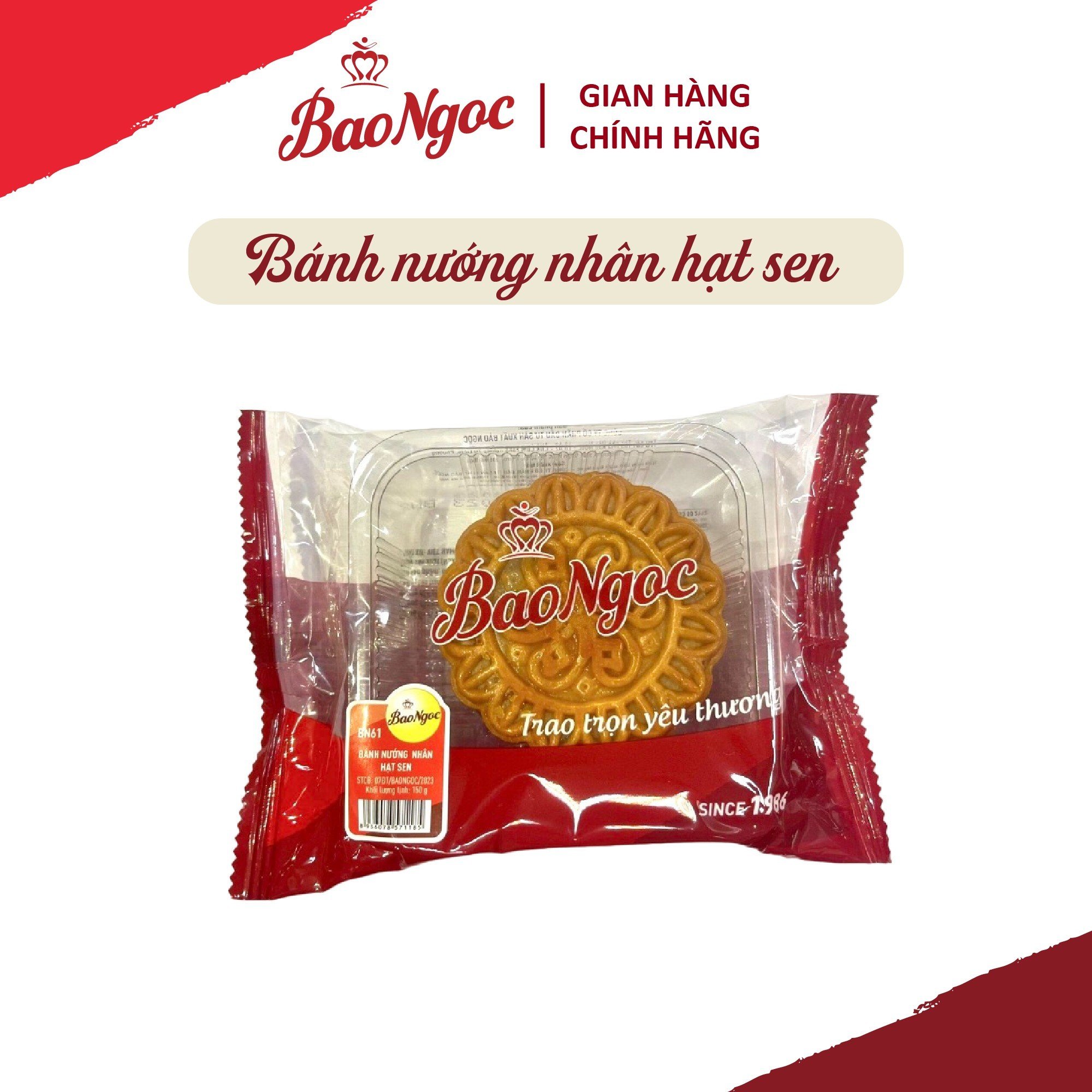 Bánh trung thu Bảo Ngọc ,Bánh nướng nhân hạt sen