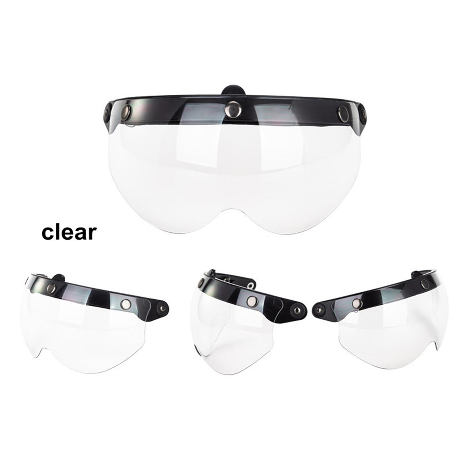 Flip Up Down Visor Lens Replacement for 3 Button Motorcycle Helmets