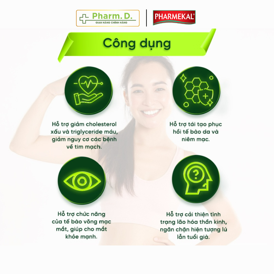 Viên Uống Dầu Cá Bổ Sung Omega 369 PHARMEKAL Giúp Bỗ Não, Mắt, Tốt Cho Tim Mạch, Tăng Sức Đề Kháng Cho Cơ Thể