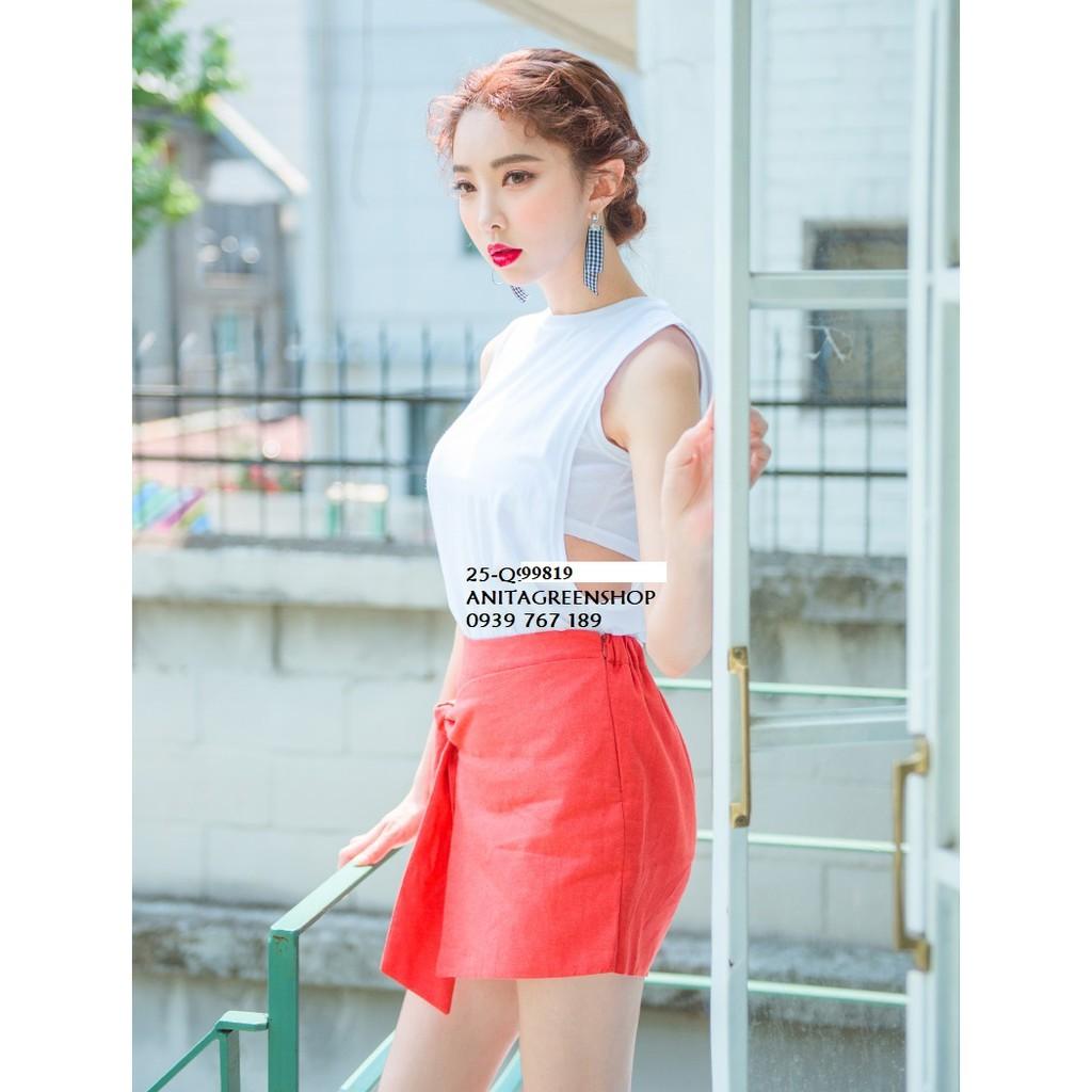 Q99819 QUẦN SHORT NỮ THẮT NƠ